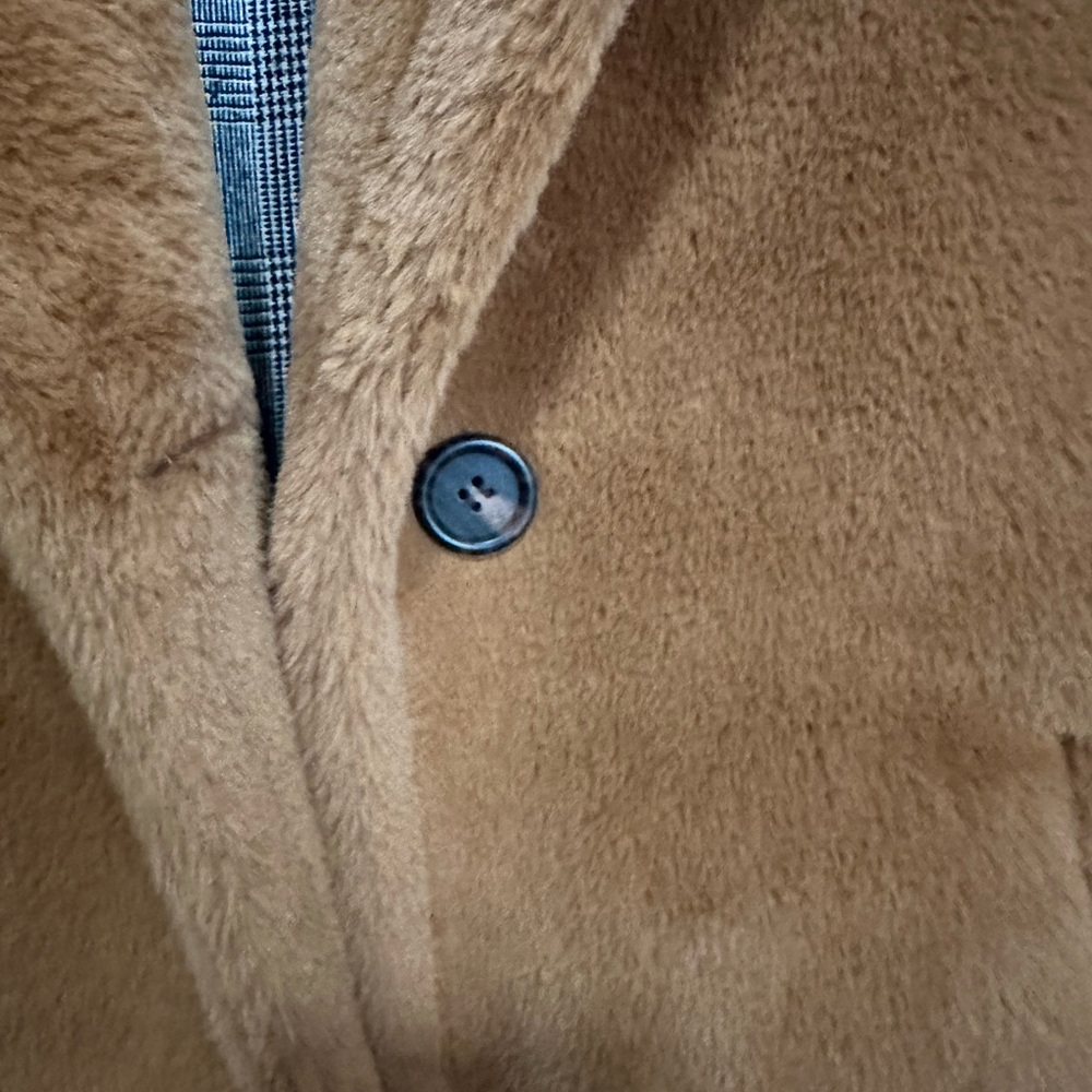 Avec Les Filles Brown Faux Fur Blazer Coat - Picture 4 of 5